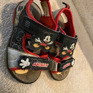 Mickey Mouse  Sandals Size 7 FREE T-shirt and Crop pants and winter footed pj's